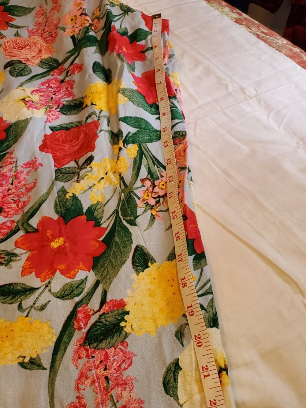 Old Navy XL Tropical Floral Linen Blend Tie Strap Smocked Jumpsuit Overalls - Picture 8 of 8